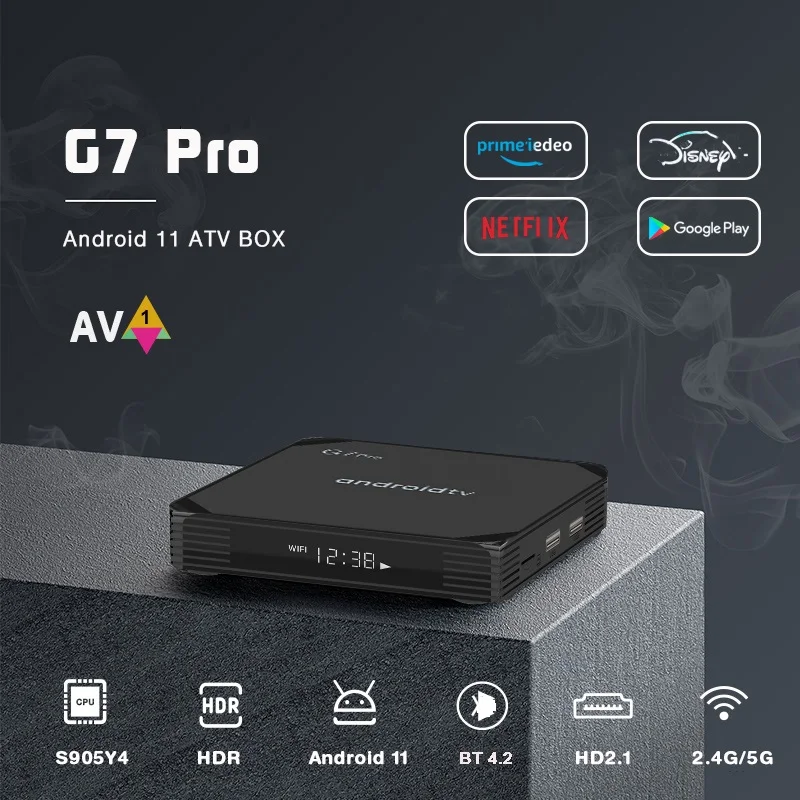 Newest G7 Pro Atv Amlogic S905y4 Quad Core 2.4g 5g Wifi Android 11 2g ...