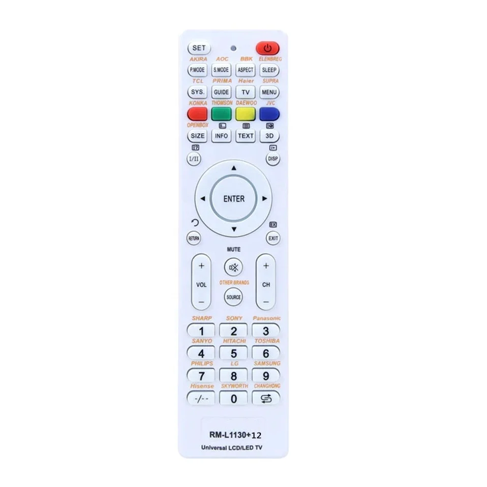 Update RM-L1130 12 Remote Control for Universal TV Use