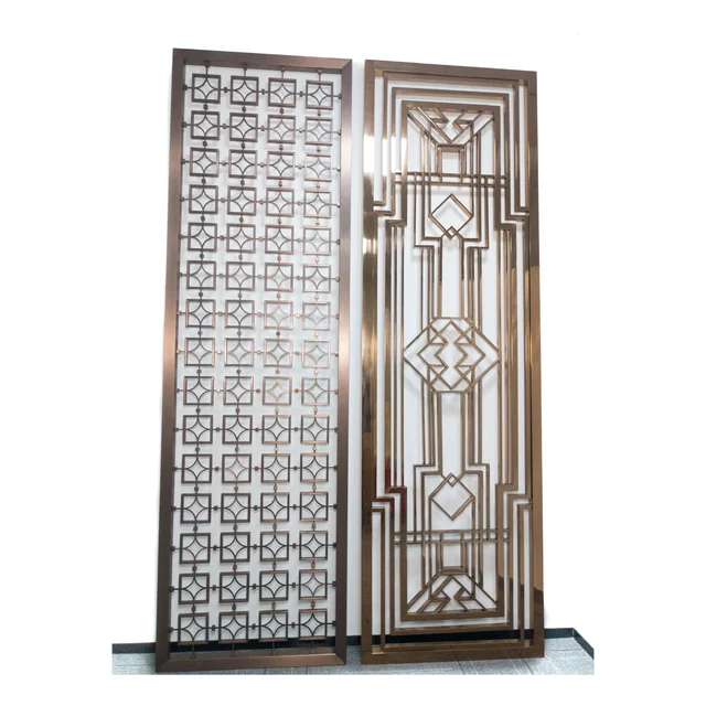 High Quality Room Divider 304 Stainless Steel Metal Space Division Cutout Dividers For Chinese Room