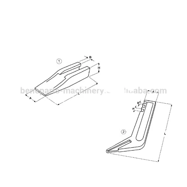 2D5572 Excavator Bucket with Ripper Tooth Durable Alloy Steel Material