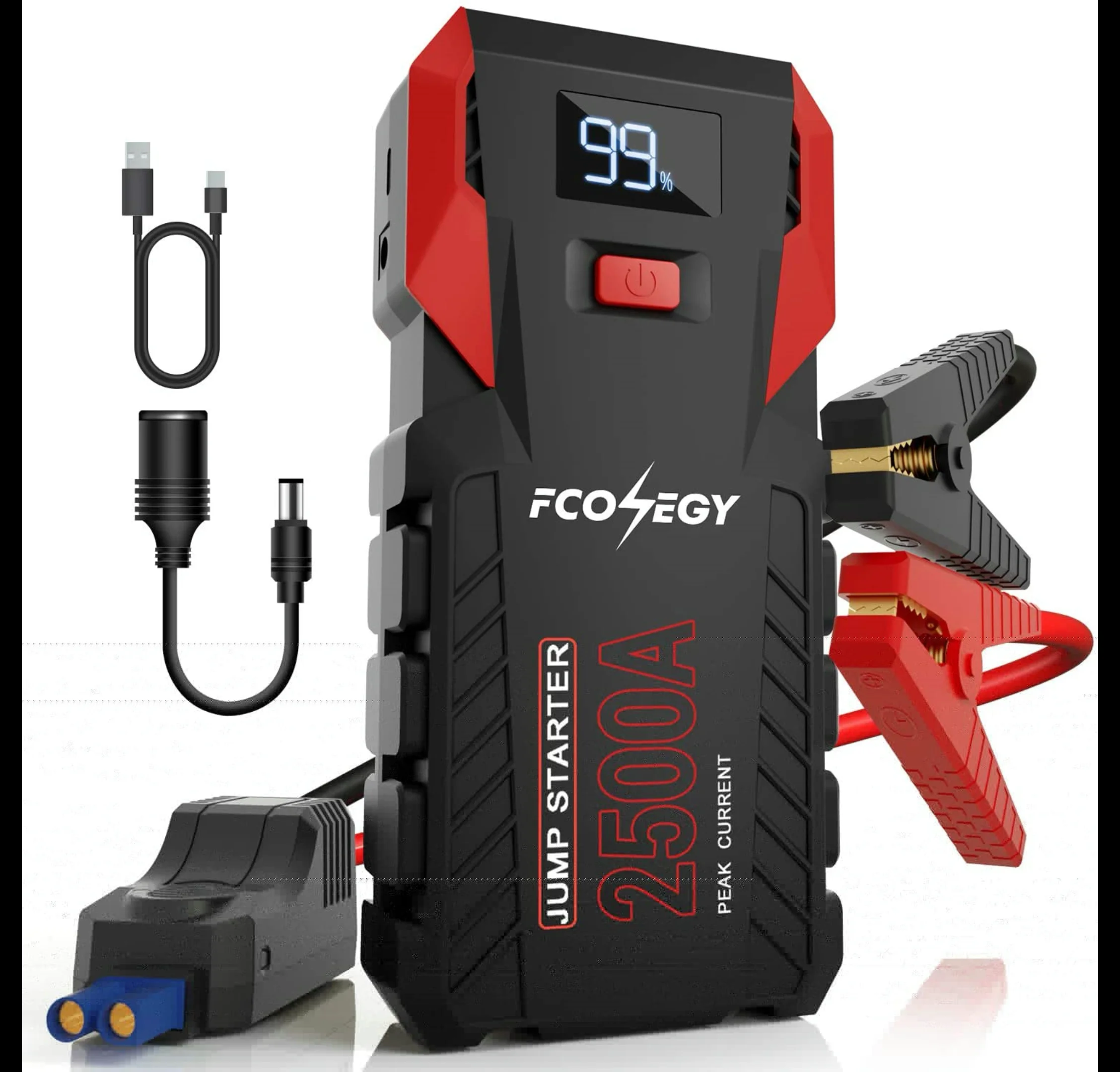 2000A 12V Lithium Battery Jump Starter Car Charger Booster USB Power Bank QC3.0 