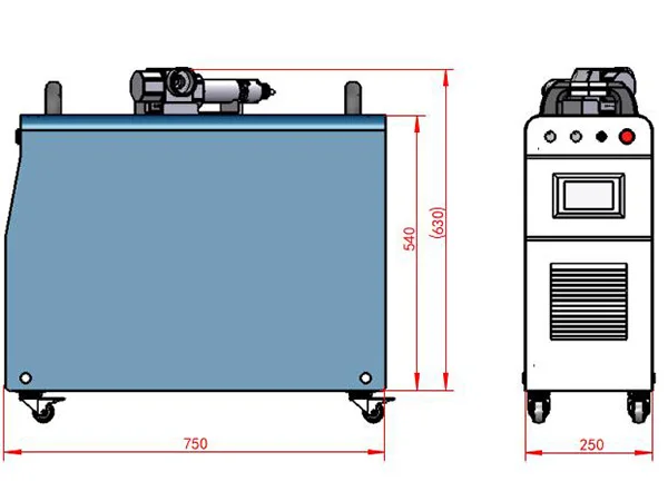 300W Pulse Laser Rust Removal Machine Fiber Laser Cleaning Machine