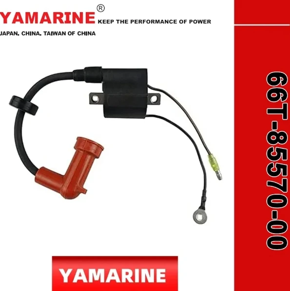 66T-85570-00 Ignition Coil for 2-Stroke 40HP Outboard Motor
