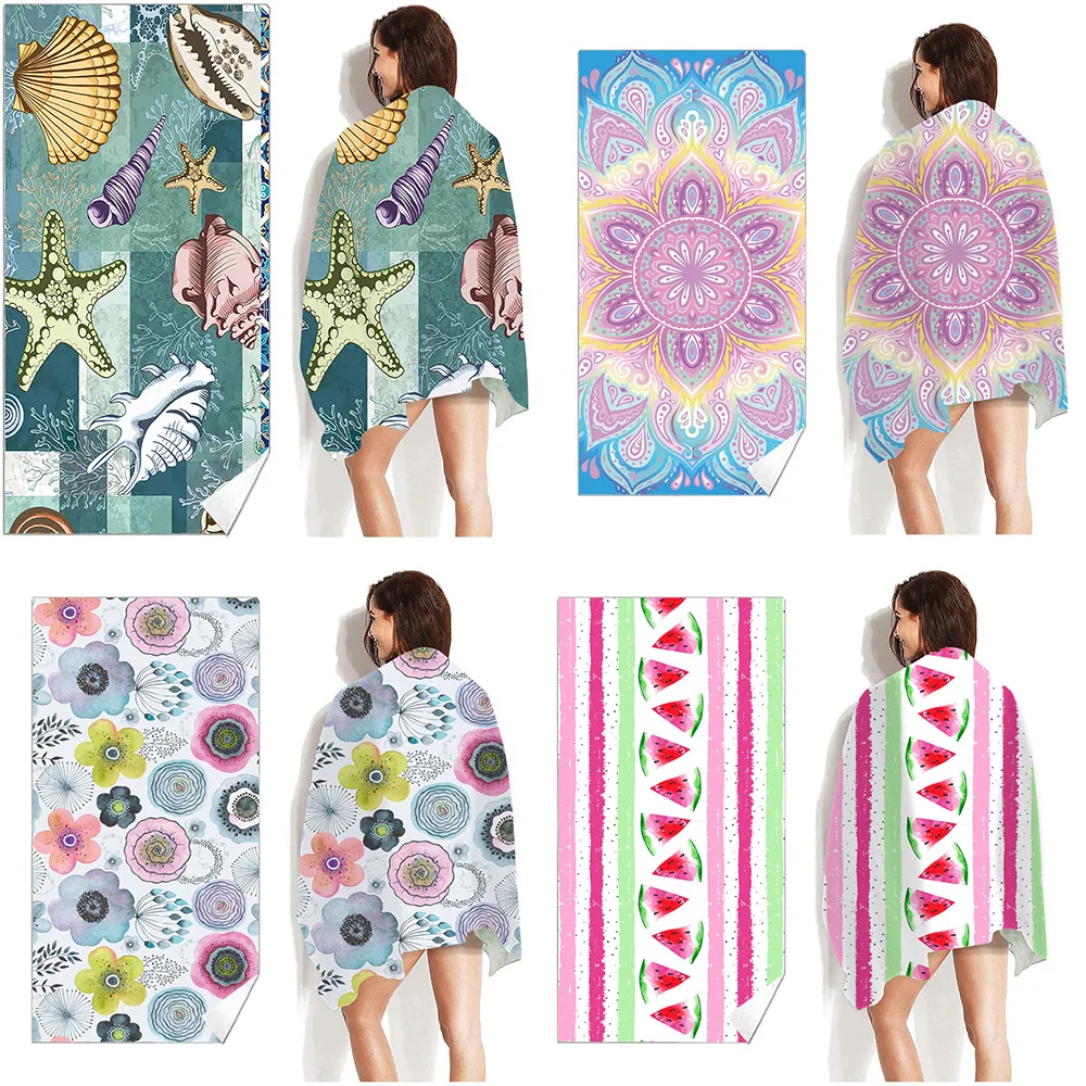 Sand Free Quick Dry Beach Towel Microfiber Sports Pool Lightweight