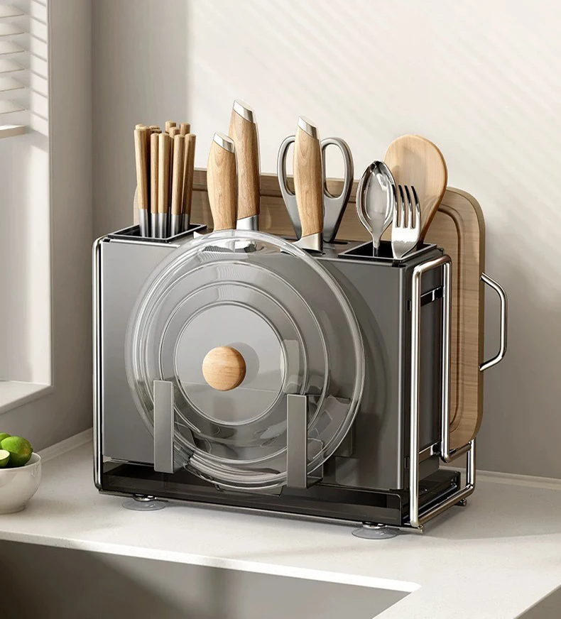 Axe Rack For Countertop Multifunctional High Kitchen Countertop Knife Chopstick Organizer ...