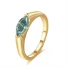 1 carat (5*10mm) green moissanite gold+Certificate