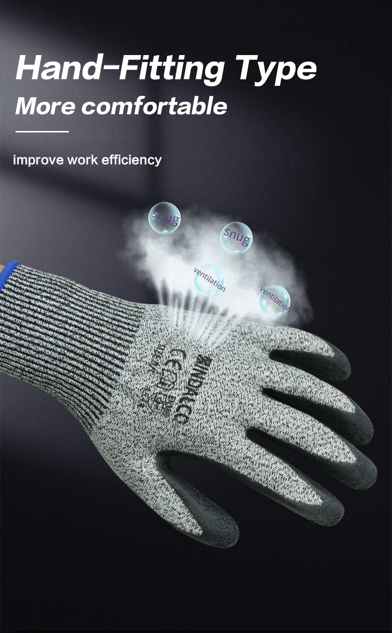 General Purpose Hand Gloves Latex Coated Protection Work Glove Anti Cut