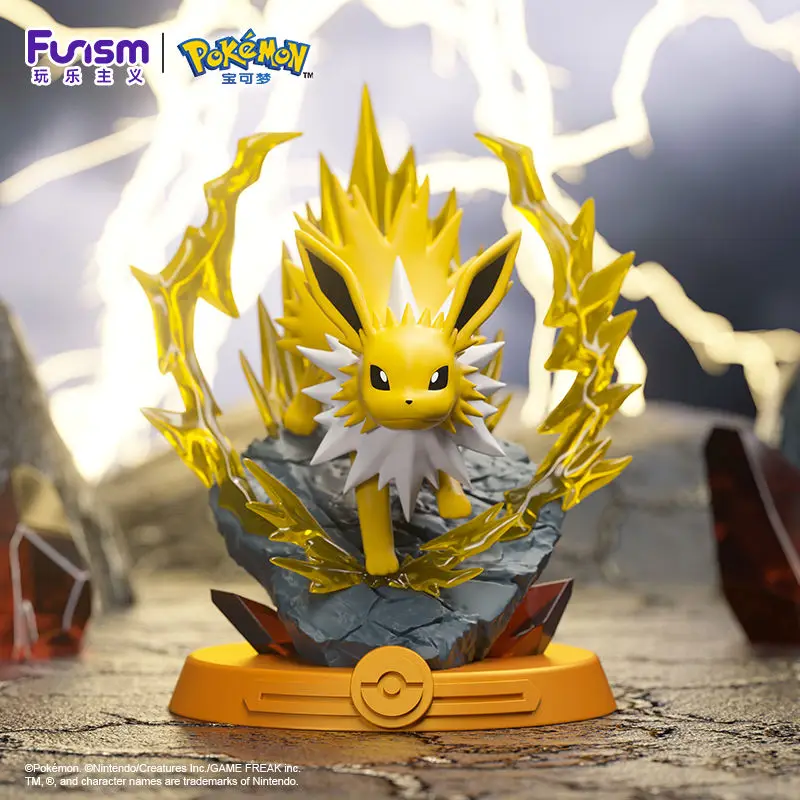 PQ Pokemoned Card Display Let's Go Eevee Pokemoned Eevee Action Figure Resin Statue Heroes Booster Box Adventurer Collection