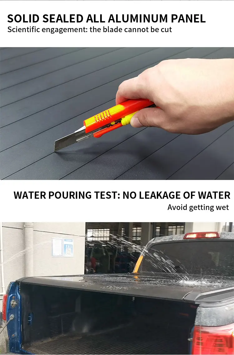 Factory Water-proof Retractable Pickup Electric Hard Tonneau Cover for Toyota Hilux REVO/ROCCO Truck Bed Cover manufacture