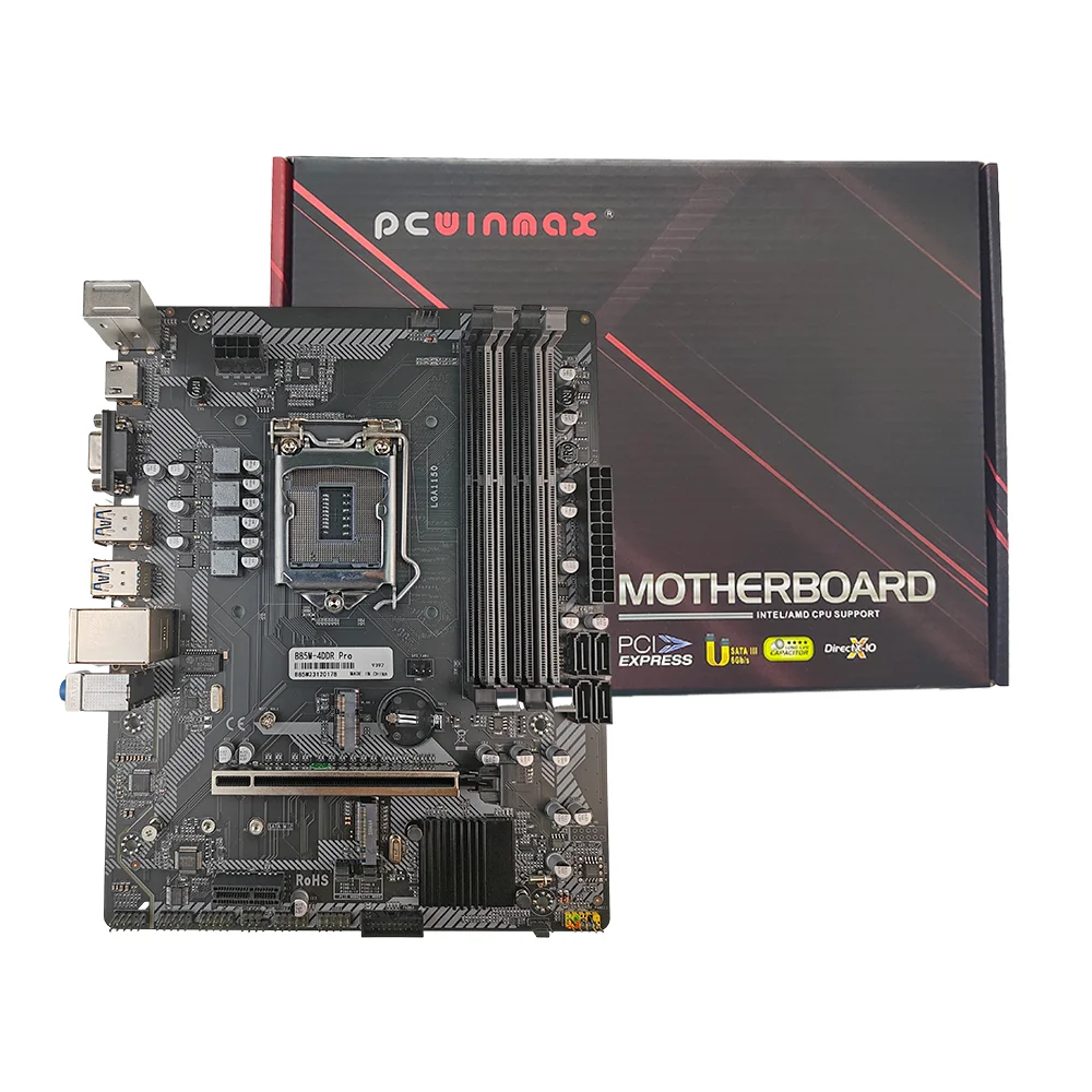 PCWINMAX B85 Gaming Motherboard LGA 1150 1155 Socket B85 B75 H61 H81 Chipser DDR3 Mainboard for Desktop Support OEM ODM