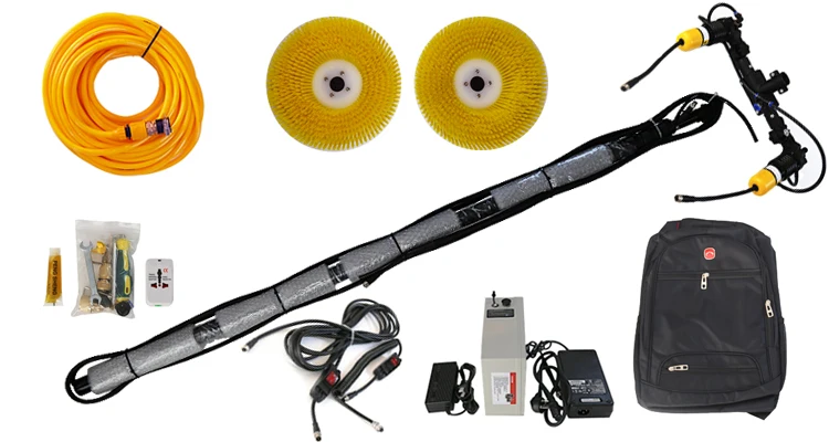 Electric Photovoltaic Solar Panel Cleaning Brush Double Head