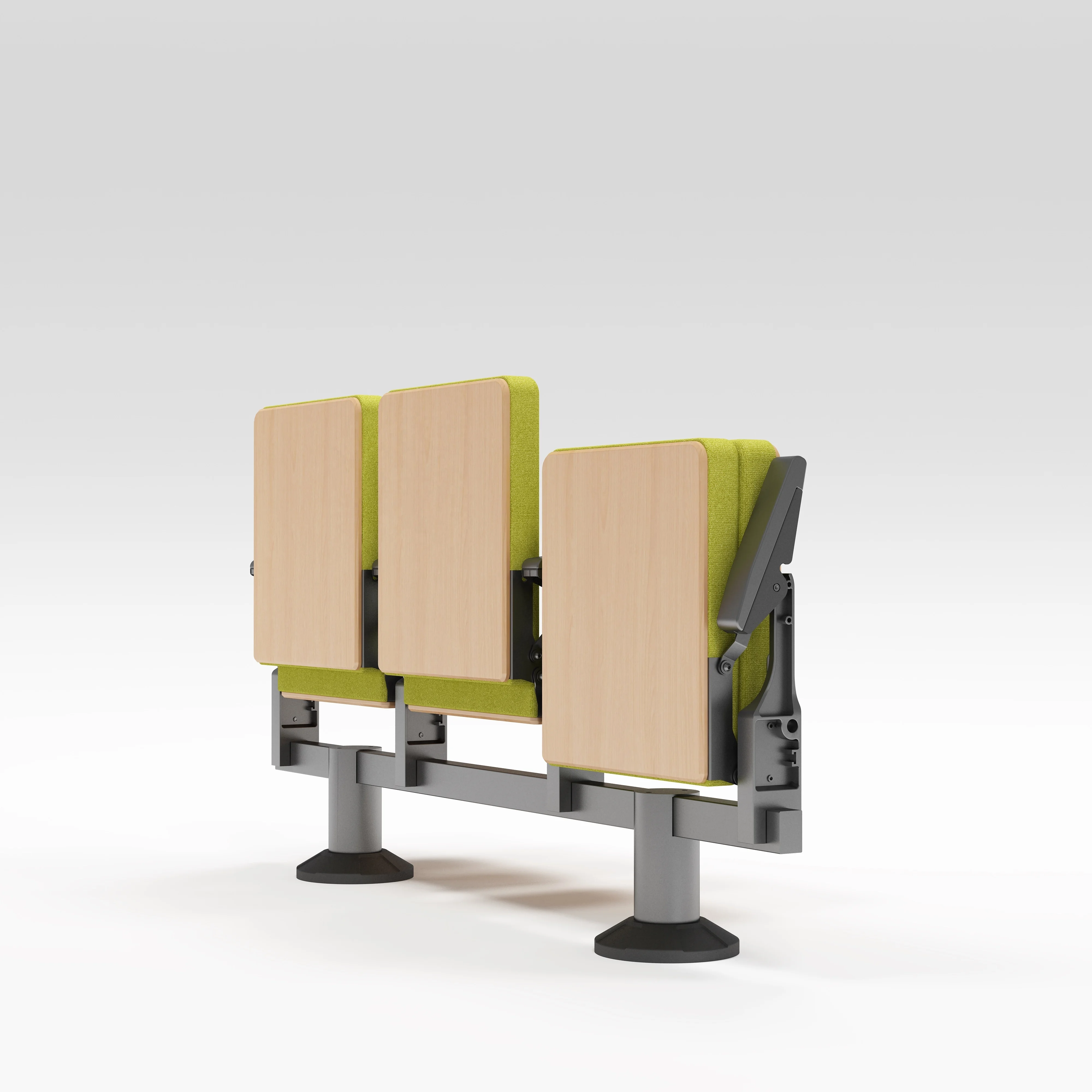 Manufacturer Price School Teaching Lecture Hall Conference Room Seating Folding Table and Auditorium Chair Folding Church Chair