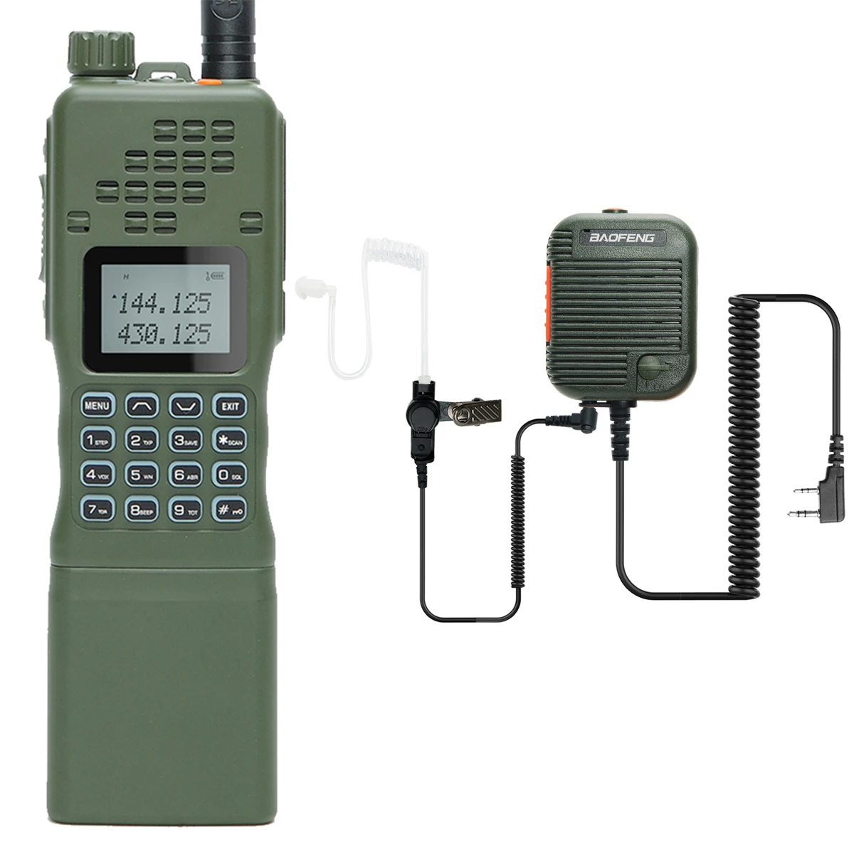 Source Baofeng AR-152 VHF/UHF 15W Walkie Talkie USB Charger MBITR Tactical  AN /PRC-152 2-Way Radio with Speaker Mic Volume Adjust on