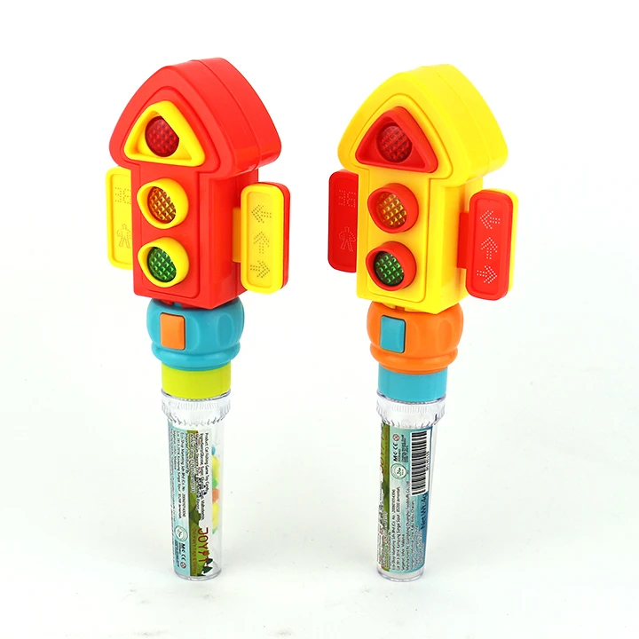 High Quality LED Traffic Light Shaped Flicker Toy Candy
