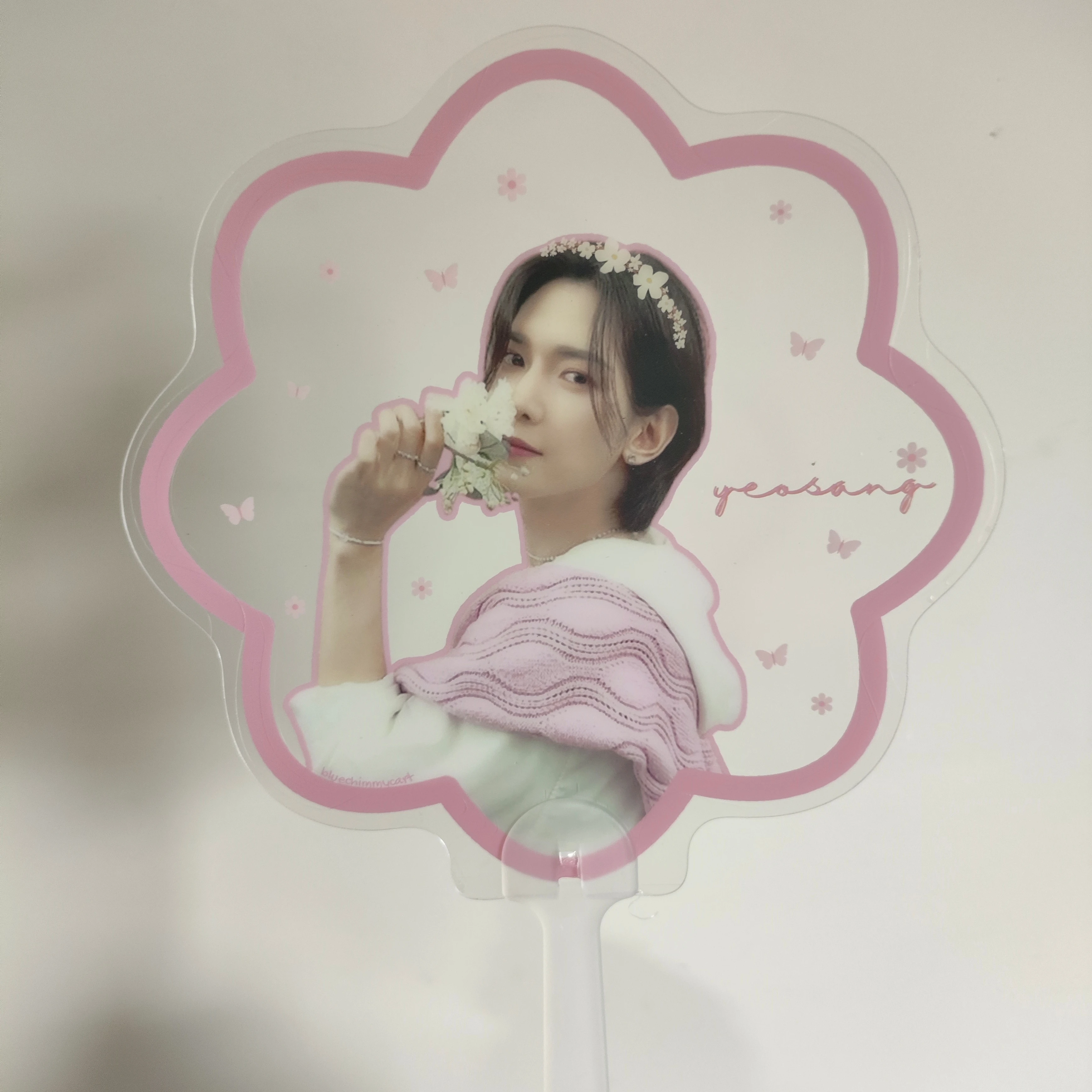 Ручной вентилятор для коллекции с индивидуальным принтом двухсторонние пластиковые пикеты