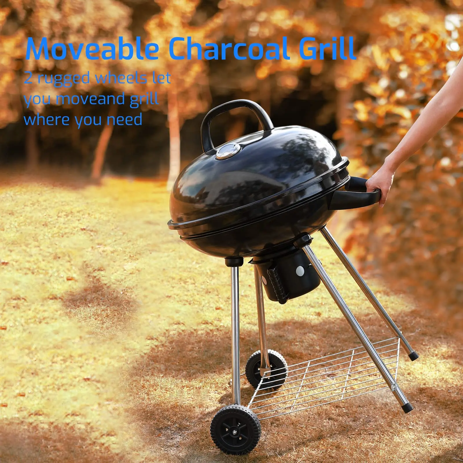 Patio Barbecue Grill Temperature Regulation Portable Charcoal Bbq