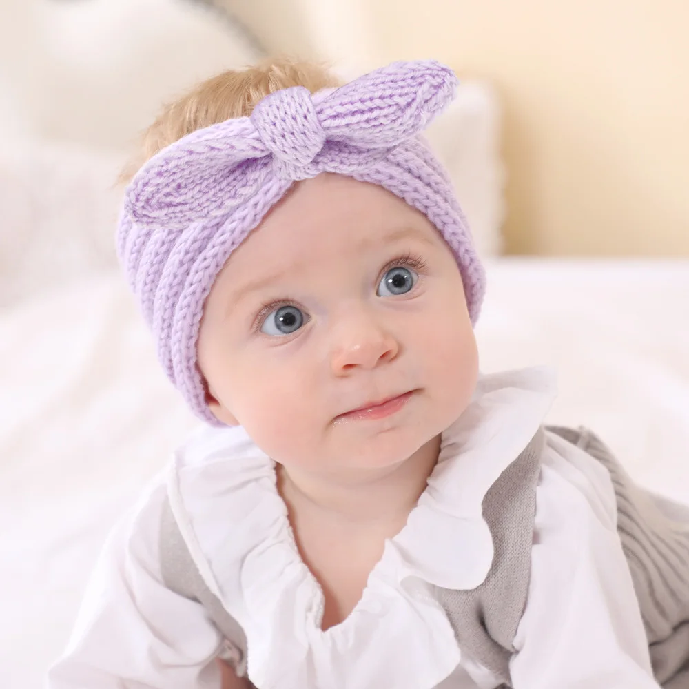 Baby Headband Photography Props Newborn Turban Baby Elastic Bow Knot Hair Band