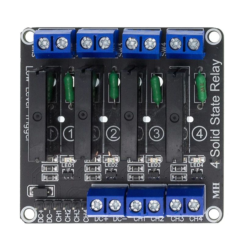 5V 4Channel OMRON SSR G3MB-202P Solid Relay Module w/ Resistive Fuse For Arduino 