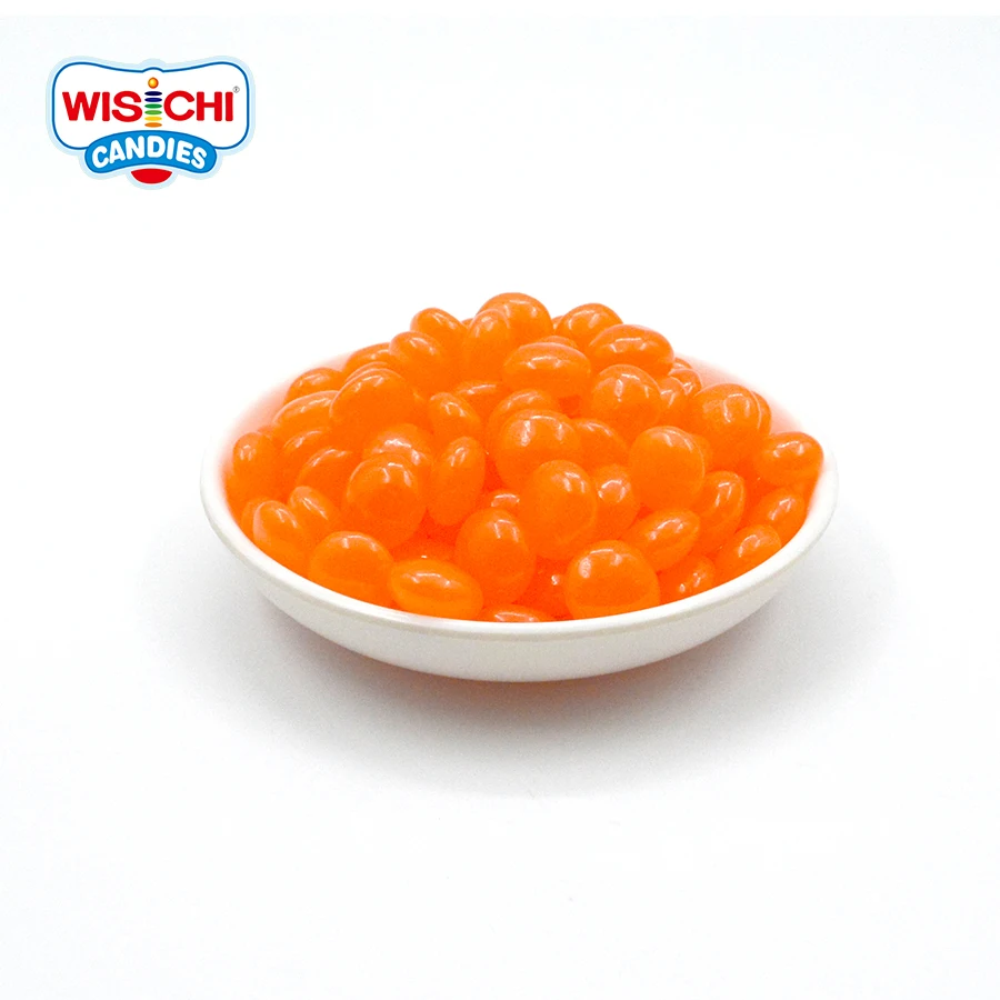 Free Sample Vegan Bulk Packing Assorted Jelly Bean Red Green White Fruity Mix Colors Button Shape Jelly Bean