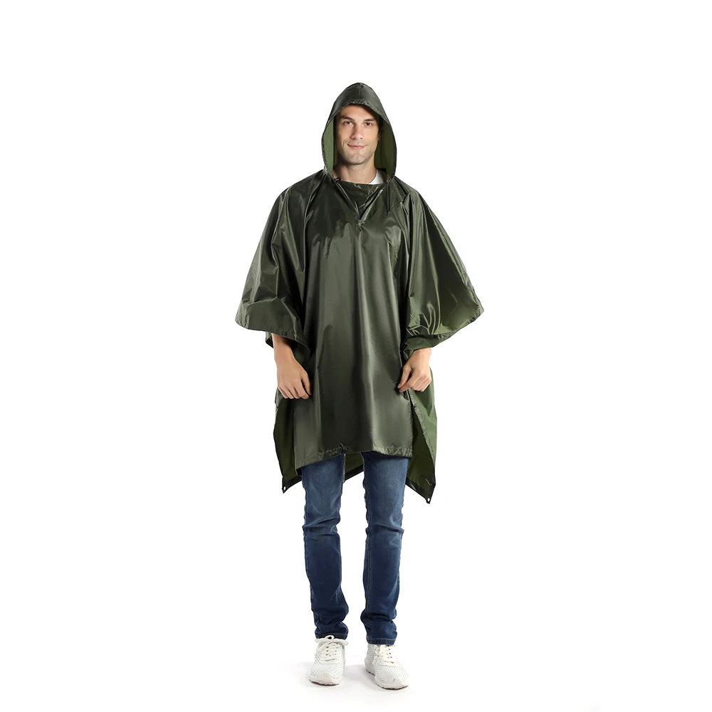 Hot Sale High Quality 100% Waterproof Polyester Rain Poncho Adult