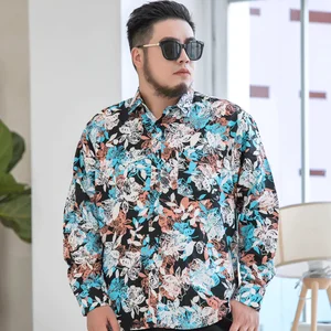 Men's Hawaiian Shirts Breathable Woven Plus Size Custom 3D Print Long-sleeved Casual Summer Beach Shirts