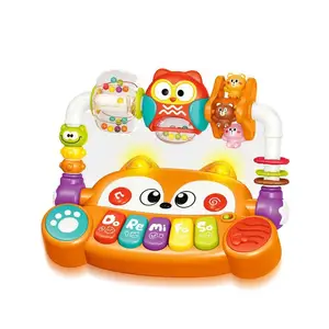 ITTL Early Educational Baby Multi-functional Rattle Piano Keyboard Light Music Animal Piano Drum Instrument Sensory Toys for Kid