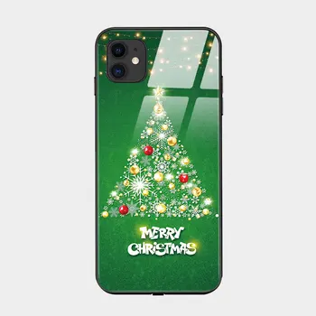 Christmas Custom Printing Led Light Luminous Flash Phone Case for Samsung for iPhone for Huawei for Oneplus for Xiaomi for Oppo