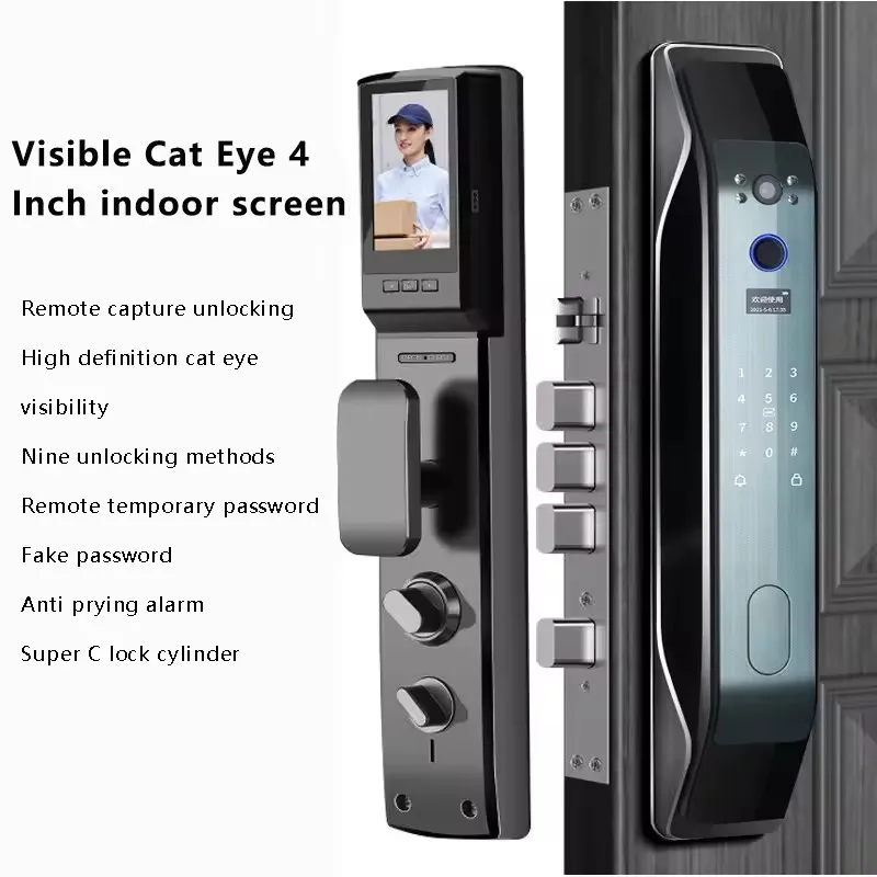 Smartier Camera Door Lock 3D Face Recognition Fingerprint Fully ...
