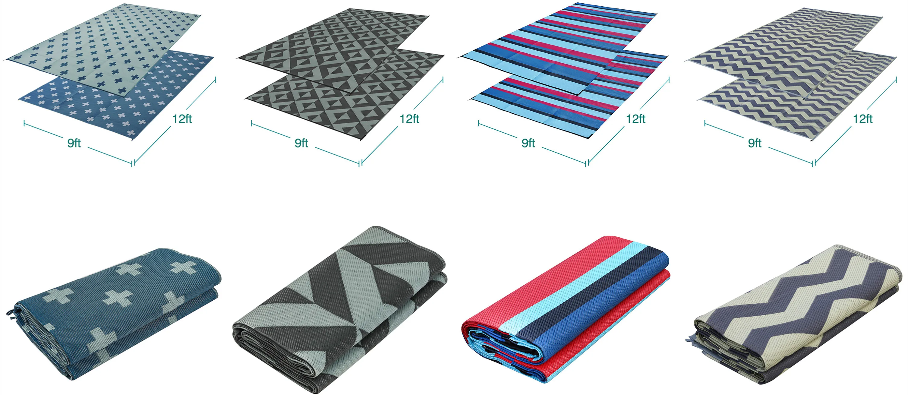 Znz 100 Recycled Polypropylene Mat Picnic Plastic Straw Rugs Patio Mat