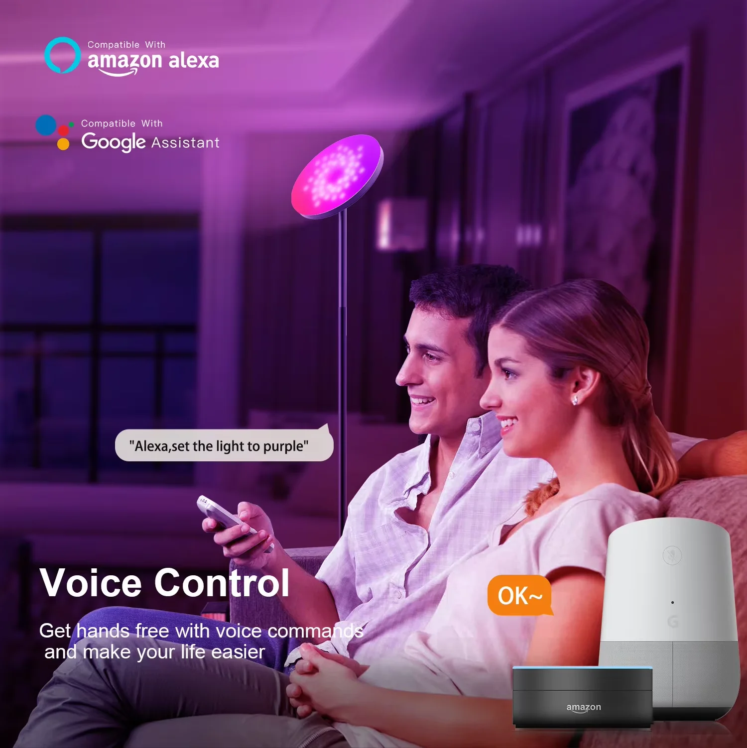 Modern Hotel Led Bedside Floor Lamp69Inch High Standing Lamp Glass Shade Switch Led Floor Lamp Bedroom Living Room