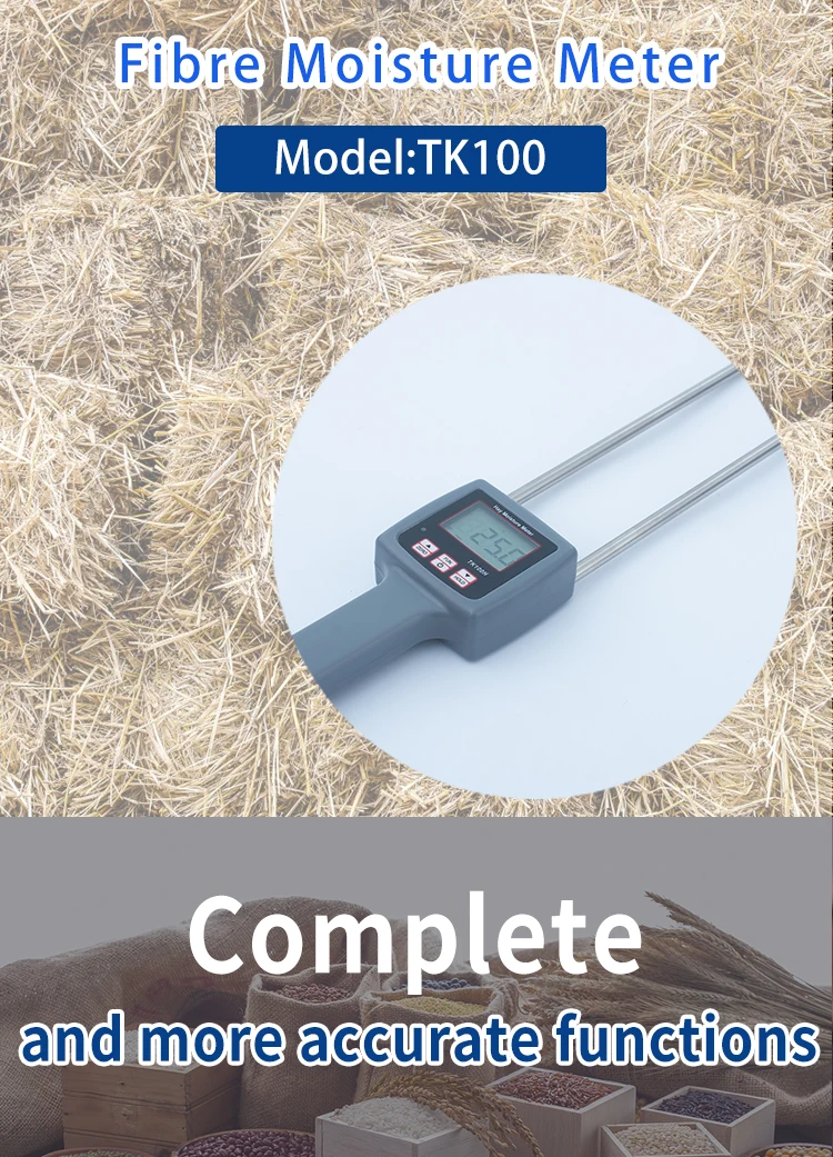 Tk100 Coconut Fiber Moisture Meter Rice Husk Straw Bran Analyzer 080