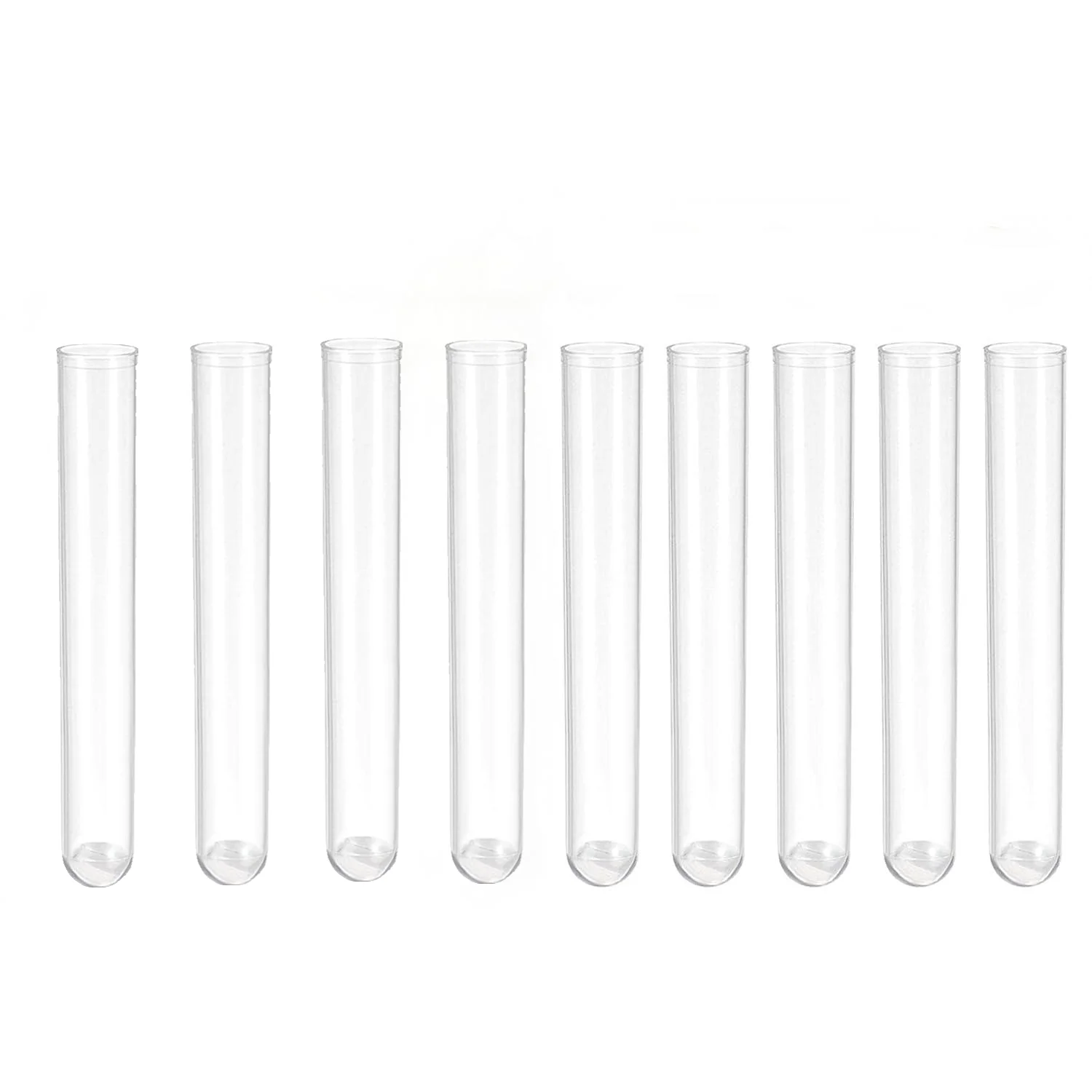 Custom Logo Laboratory Supplies Small Transparent Lid Cork Color Stand Plastic Test Tubes