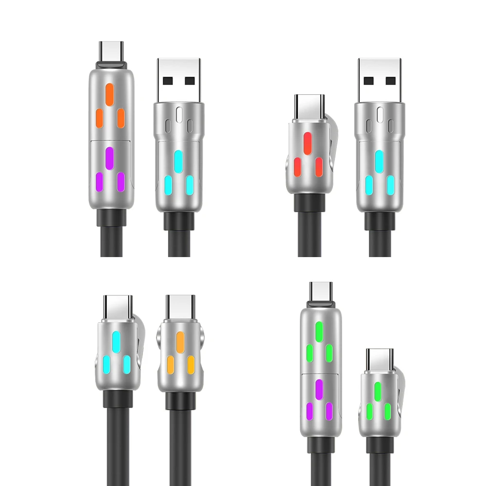 2024 PD 100W Mobile Phone Data Cable Multi Charging Cable 4 In 1 Usb Cable