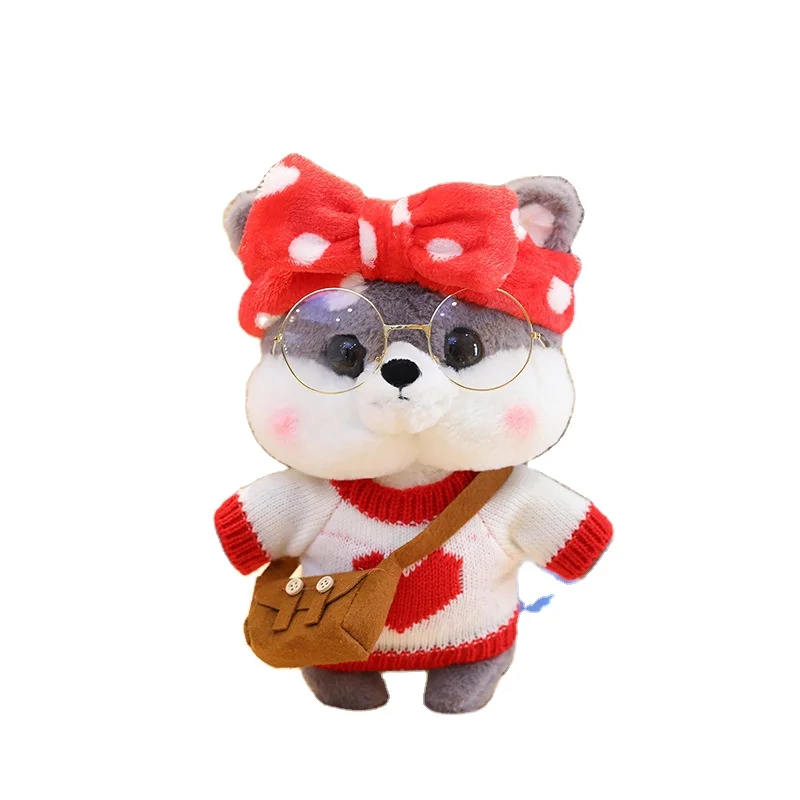 Buy Wholesale China Cartoon Lovely Dog Cosplay Dress Up Animal Plush Toys  Stuffed Animals Doll Shiba Inu With Glasses & Animal Plush Toy at USD 4