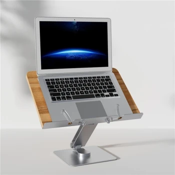Leggio Multifunzione A Mani Libere – Regolabile In Altezza, Base Girevole 360°, Clip Pagine - 3
