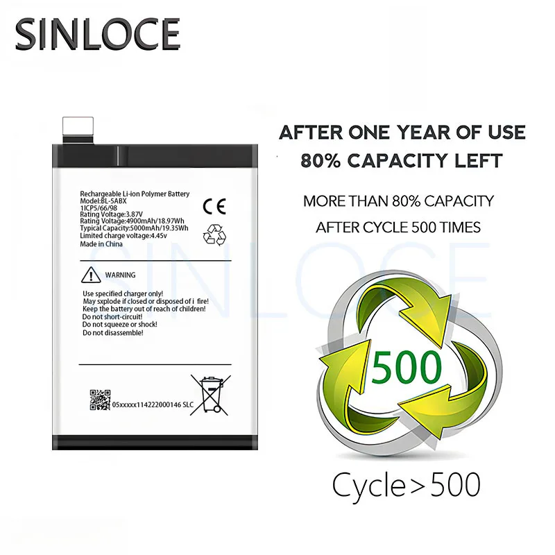 5500mAh BL-58BX X680 Mobile Phone Battery for Infinix Hot Play Battery