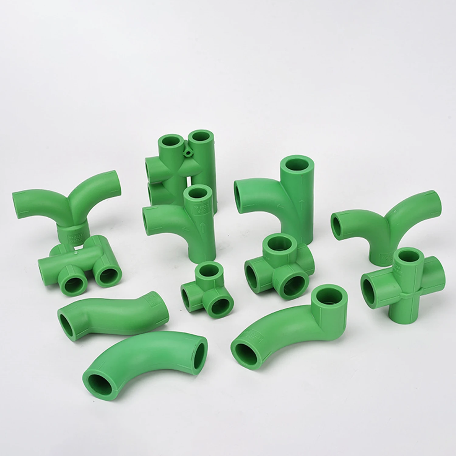 PPR Special Corner Three Way Four Straight Angle All Plastic Cross Hot and Cold Water Pipe Joint Hot Melt Fittings
