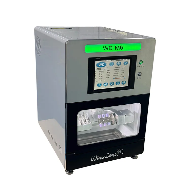 Professional Service Cad Cam 5 Axis Wet Glass Ceramic Lithium Disilicate CNC Metal Titanium Implants Dental Milling Machine