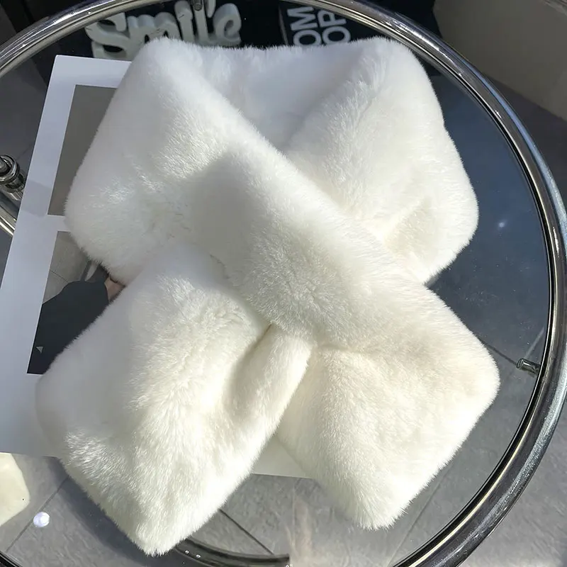 Rex Rabbit Fur Scarf Doublesided Thickening Warm Real Fur Winter