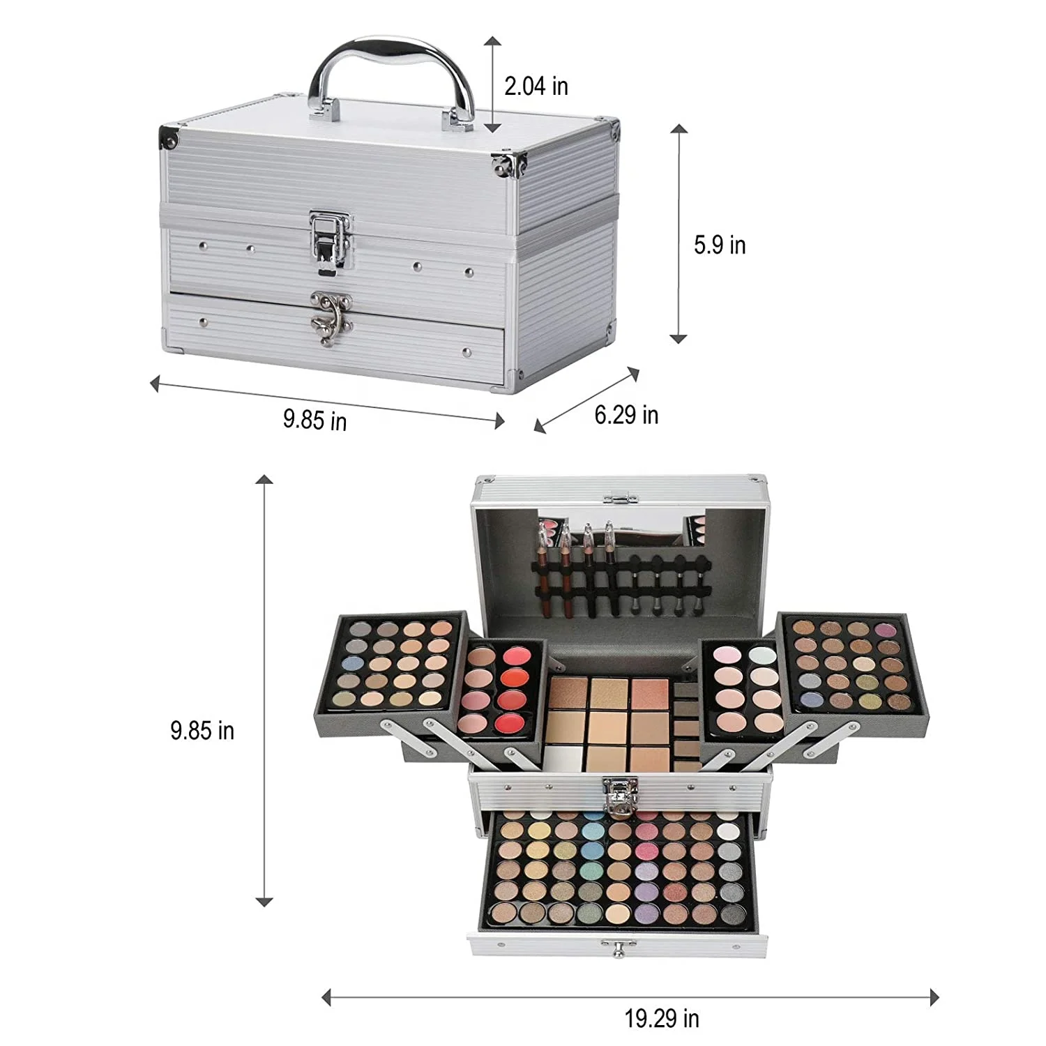 HUMAN MADE MAKEUP BOXグレー 132 Color Long Lasting Eyeshadow Glitter Eye Foundation