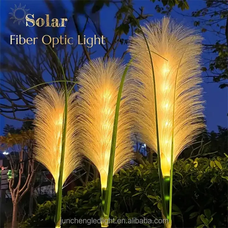 Prairie Reeds Light Box Garden Landscape Walkway Romantic Warm Golden Solar Ground Lamp Outdoor ...