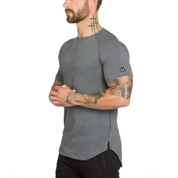 C1 Custom Slim Fit Men's Bodybuilding Muscle Training Workout Fitness Clothing mens gym sport T-shirt
