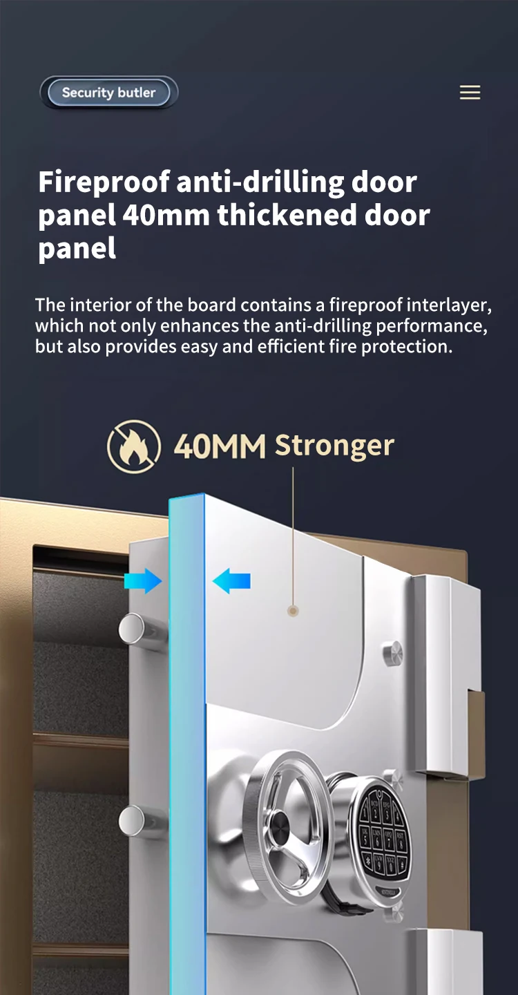 CEQSAFE Heavy Duty Custom Electronic Home Security Fireproof Safe Digital Biometric Fingerprint Metal Fire Proof Safe Box details