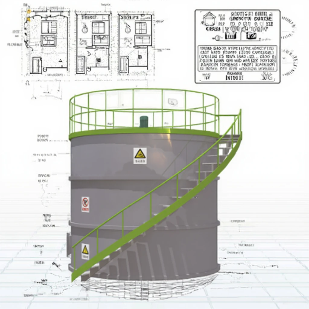Compounding Tank Graphic Construction Machinery Parts Sewage Compounding Tank Essential Building ...