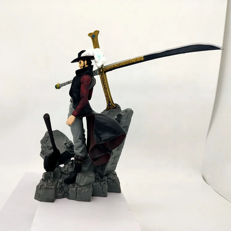 one peças dracule mihawk com espada coleção anime pvc modelo brinquedo para  presentes figuras de ação pvc sem caixa