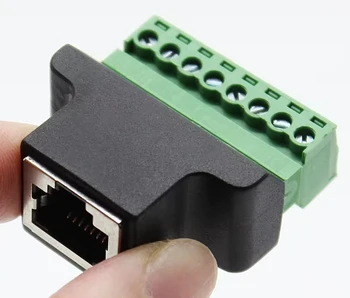 RJ45 To Screw Terminal Block 8P Connector