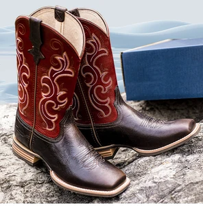 Goodyear American Cowboy Boots Women Factory Custom Top Quality Cow Leather Western Cowboy Boots Mens Mexico Design Men Boots