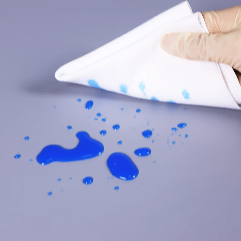 4inch 2 Ply Polyester Fabric Wiper For Industrial Cleanroom Cleaning wiping cloth 4009 polyester dust free cloth Ultra 2