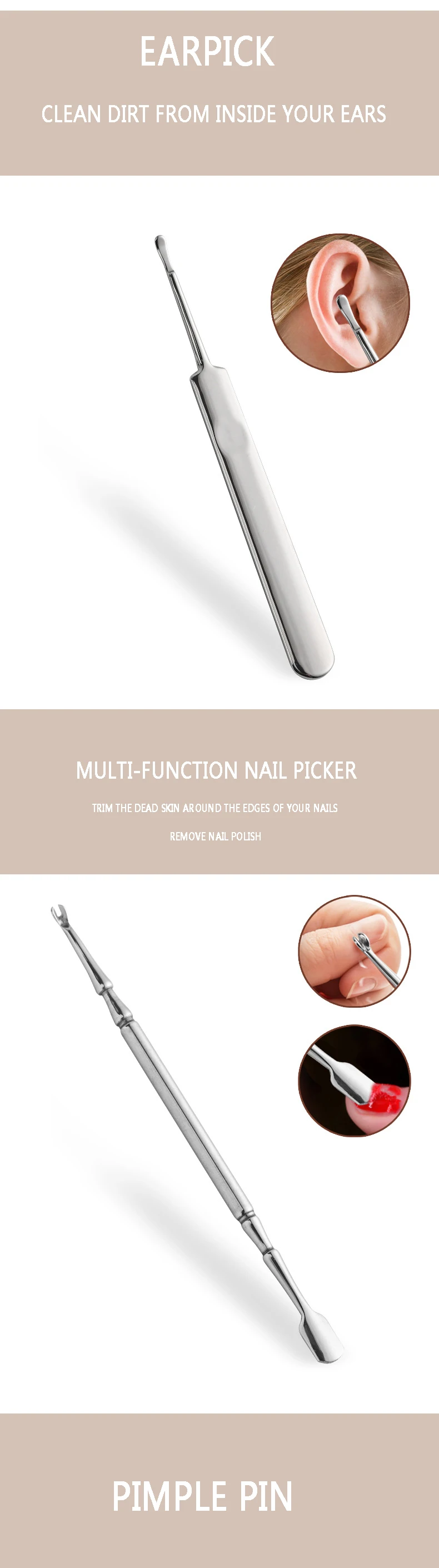 product best quality manicure cutters nail clipper set stainless steel beauty 10 pcs manicure set-3