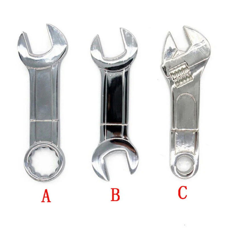 Gitra Factory Shenzhen 4GB USB 2.0 Flash Memory Pen Drive Hand Tools Spanner & Wrench Custom Laser Logo 8/16/32/64 GB Options